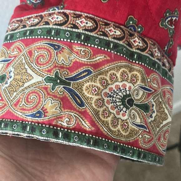 Vera Bradley Vintage Quilted Red Jacket Size L - Picture 5 of 12